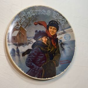 Christmas Courtship Norman Rockwell 1982 Limited USA Fine China Christmas Holida